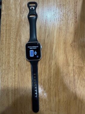 Apple Watch with Black Sport Band and Silver Case 40MM SE
